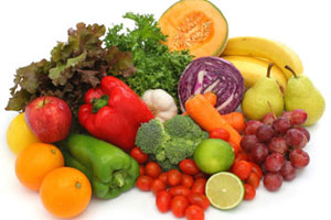 Des fruits et légumes pleins de couleurs riches antioxydant